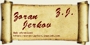 Zoran Jerkov vizit kartica